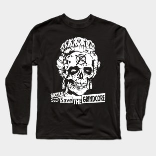 Satan save the grindcore Long Sleeve T-Shirt